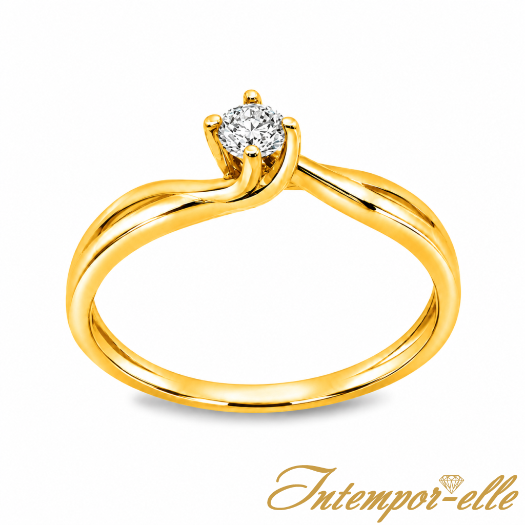 SO DOUBLE VRILLE OR 18CT + DT 0.10 CT 